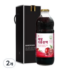 바로푸드 레알 석류 원액 + 선물상자, 1L, 2개