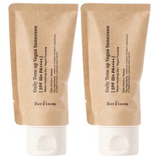 [비건라이프] 허블룸 데일리 톤 업 비건 선스크린 SPF50+ PA++++, 50ml, 2개