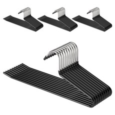 코멧 홈 논슬립 바지걸이, 블랙, 40개