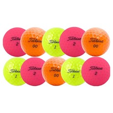 Titleist 高爾夫二手球 特A+級 兩層球 隨機出貨, 混合顏色, 10個, 1入
