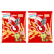 Calbee 卡樂比 Kappa Ebisen 河童蝦條 香酥卡滋 鮮蝦風味餅乾, 77g, 2包