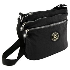 LuLu bag 女款 Judith 輕便收納佳斜背包 + 配件, 黑色(斜挎包) + 隨機發貨(配件)