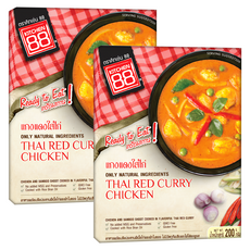 KITCHEN 88 泰式紅咖哩雞即食調理包, 新鮮天然食材, 無防腐劑, 輕鬆加熱, 200g, 2盒