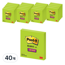 쓰리엠 포스트잇 슈퍼스티키 노트 정사각 중간형 654-SSN, 새싹그린, 90매, 40개