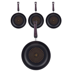 CooK&CooK Forte系列鑽石塗層平底鍋, 22cm, 4個