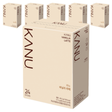 KANU 即溶香草拿鐵咖啡, 17.3g, 24條, 6盒