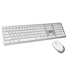 INTOPIC 廣鼎 2.4G Hz 無線剪刀腳鍵盤滑鼠組, 超薄巧克力鍵帽，注音/倉頡/英文標準配備, KCW-951, 白色, 一般型, 1個