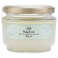 SABON 全新升級 白茶身體磨砂膏, 320g, 1罐