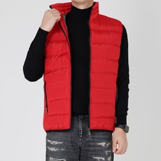 남성용 알럽홈 솔리드 컬러 패딩조끼