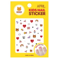 APRIL 兒童美甲貼紙 可玩裝飾指甲遊戲 適合3歲以上兒童, 1包