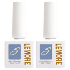 Lemore 水晶光澤免擦拭上層凝膠, 10ml, 超級, 2個