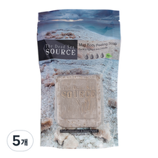 더데드씨소스 이스라엘 사해 머드 바디 필링 비누, 5개