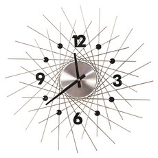 dayneeds 日需百備 幾何造型 格調漩渦 壁掛式時鐘 掛鐘/壁鐘/壁掛式 ERT-CK1-SLSR, 銀色 + 黑色