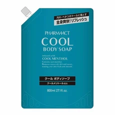 KUMANO 熊野油脂 清涼沐浴乳 補充包, COOL MENTHOL, 800ml, 1包