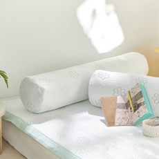 farfe 韓國製造 Kkotnimi Duralon 涼感三層編織身體枕套 + 棉芯套組, 綠色