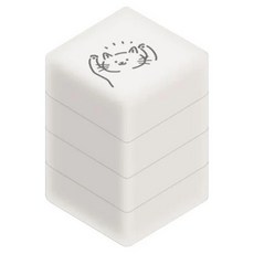 sun-star 可愛動物三連拍浸透印章3入組 貓咪 深灰色 日本進口 文具大賞, 1組