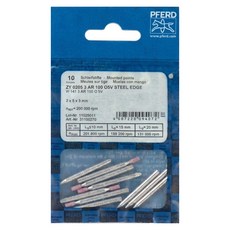 PFERD Cylindrical 帶柄砂輪 2 x 5 x 3mm 10支 ZY-0205A, 1包