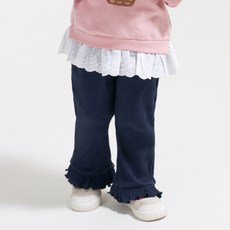 BERRYMAY 女童款Every羅紋荷葉邊長褲