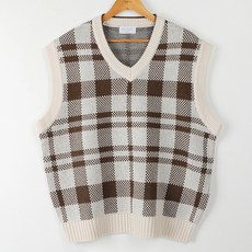 PLAYS 男士v佳檢查顏色編織背心好