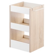 IRIS OHYAMA 愛麗思歐雅瑪 木質可移動置物櫃 WSW-280, 白色+輕原木色