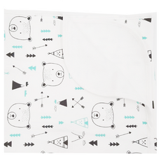 竹纖維三層嬰兒防水隔尿墊 400g, 帳篷小熊 白色, 1件