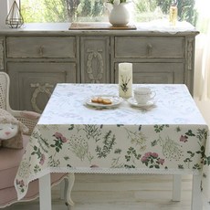 ANDCOTTON 香草田防水塗層桌布, 單一顏色, 長方形6人座(130 x 210 cm)