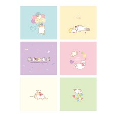 Pinkfoot Nyang Nyang彈出式卡片 6款, 1組, 混色