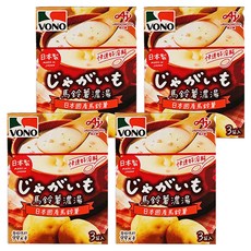 VONO 醇緻原味 馬鈴薯濃湯, 日本國產馬鈴薯, 鹹香培根脆片, 3入, 46.5g, 4盒