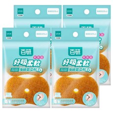 UdiLife 優的生活大師 百研 柔軟海棉菜瓜布替換包, 2個, 4組