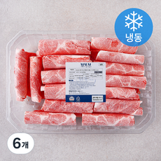 MAUM 미국산 앞다리살 돌돌말이 불고기 제육용 3mm (냉동), 1kg, 6개