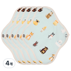 WIZLLY 有機布衛生棉 威茲利 防水 狗狗 薄荷, 小型, 5入, 4個