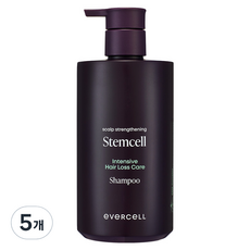 에버셀 두피강화 스템셀 집중케어 탈모증상완화 샴푸, 500g, 5개
