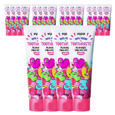 vuca 兒童溫和高含氟純素牙膏 水蜜桃香, 20個, 110g