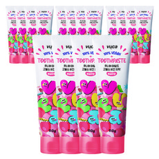 vuca 兒童溫和高含氟純素牙膏 水蜜桃香, 16個, 110g