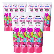 vuca 兒童溫和高含氟純素牙膏 水蜜桃香, 12個, 110g