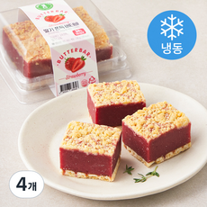 그린래빗 딸기 쫀득 버터바 (냉동), 240g, 1개입, 4개