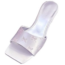 페이퍼먼츠 여성용 트리힐라 유니크 리본 삼각 힐 10108