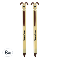 핑크풋 W 앤 G 피규어 중성펜 0.5mm, 혼합색상, 8개
