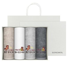 Songwol 松月 2026 丙午年 紅馬 刺繡毛巾 150g 30支 棉紗 4入 禮盒組 + 提袋, 隨機出貨(毛巾), 1套