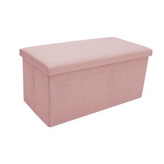 화장대 쇼파 수납 보조 스툴 의자, 핑크, 1개