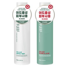 FLEEF 積雪草蘆薈安瓶化妝水 200ml+蘆薈緊緻乳液 200ml, 1組