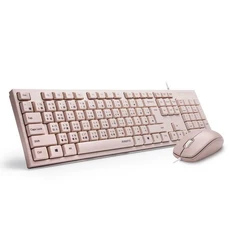 RASTO RZ3 超手感USB有線鍵鼠組, R-PCA028, 粉色, 薄膜式鍵盤