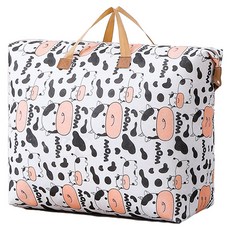 ELELLIVING 乳牛圖案寢具收納袋 XL號, 牛圖案, 1個