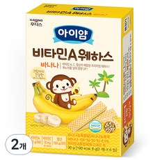 일동후디스 아이얌 비타민A 웨하스, 바나나, 36g, 2개
