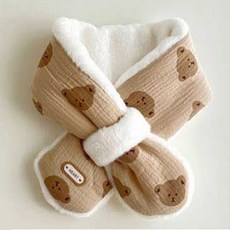 SOMNIUMBEBE 兒童 防寒 愛心熊 圍脖 圍巾