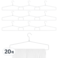 Nature Living 堅固耐用棉被整理寬版衣架, 白色, 20個