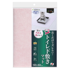 SANKO Okudake Kyuchaku 喵喵星人 貓用廁所墊, 90 x 60cm, 1個, 粉紅色