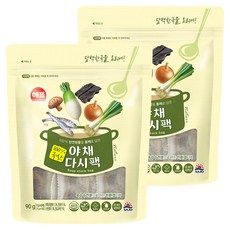 해표 야채 다시팩, 90g, 2개