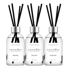 COCODOR 珂珂朵爾 BLACK ONE 典藏擴香禮盒 3入 簡約瓶裝設計 提升生活質感, 雨後果園+湛藍大海+粉紅星砂, 1組