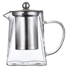 高硼矽耐熱玻璃茶壺 單壺-B 750ml 304不鏽鋼濾網, 1個